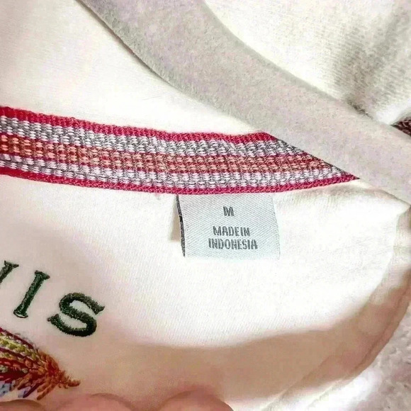 Orvis  Men's Size M long sleeve white 1/4 zip mock neck sweatshirt embroidered - Picture 7 of 13